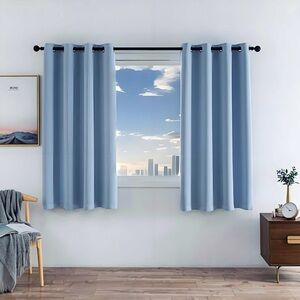 (4) 52x84 Mangata Casa Light Blue Blackout Curtain Panels